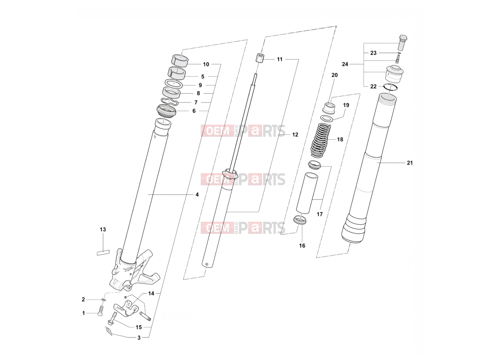 MV Agusta 2013-2015 F4 Front Fork Right