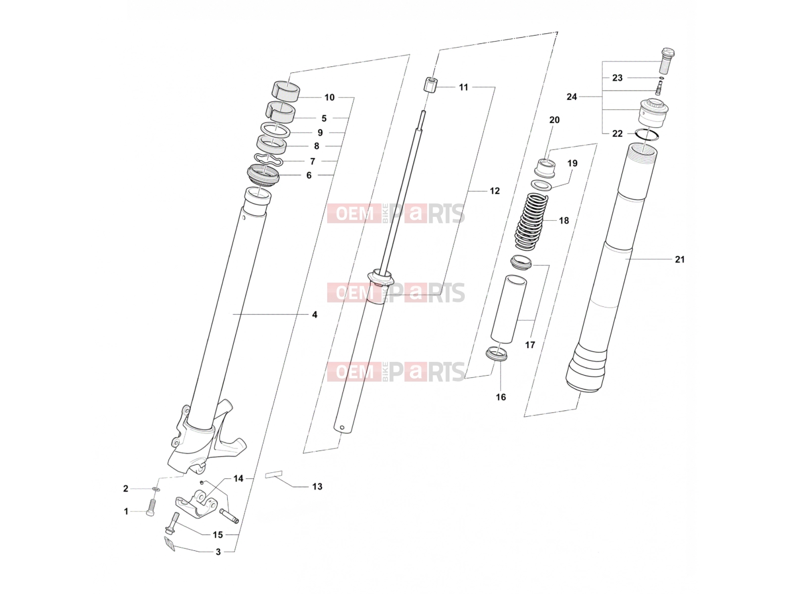 MV Agusta 2013-2015 F4 R Front Fork Left