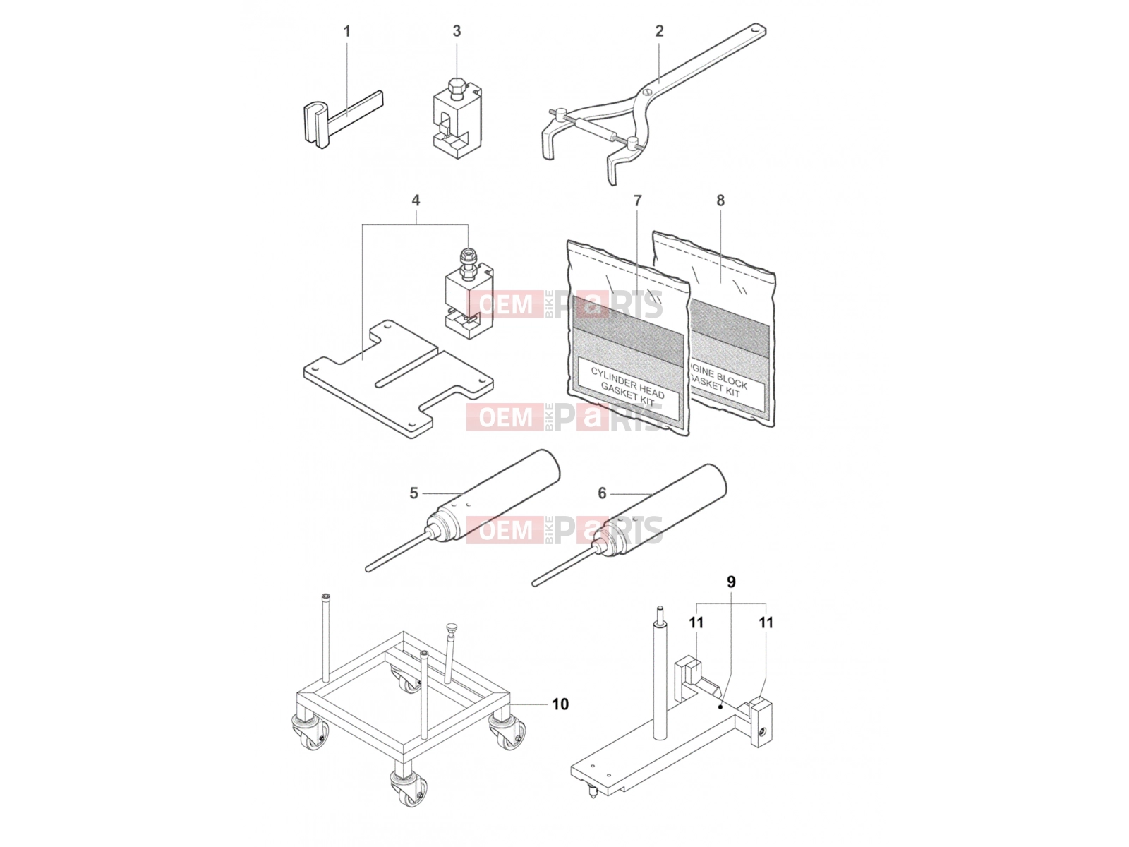 MV Agusta 2013-2015 F4 R Service Tools Engine 2