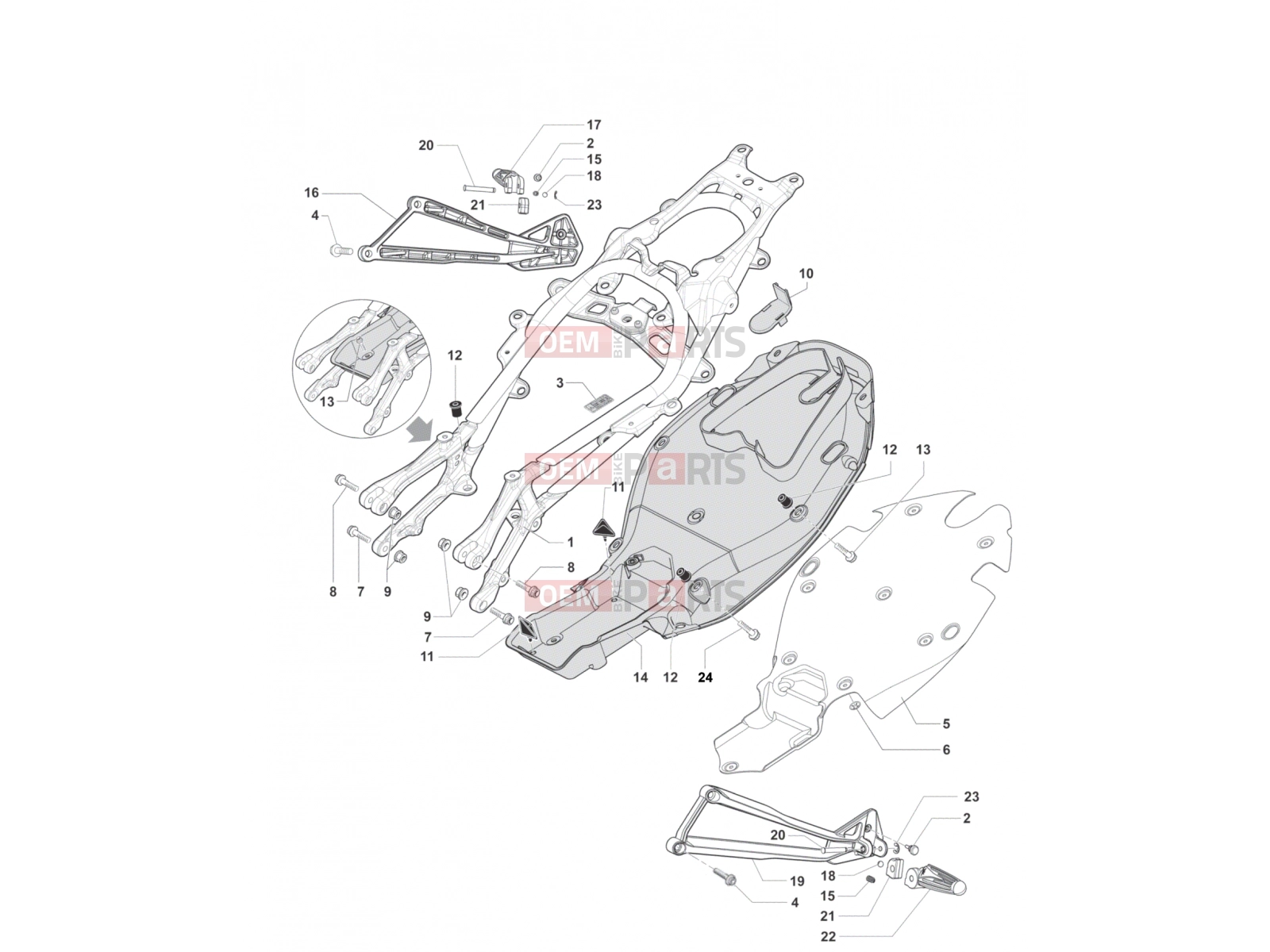 MV Agusta 2016 F4 RC Rear Frame Assembly