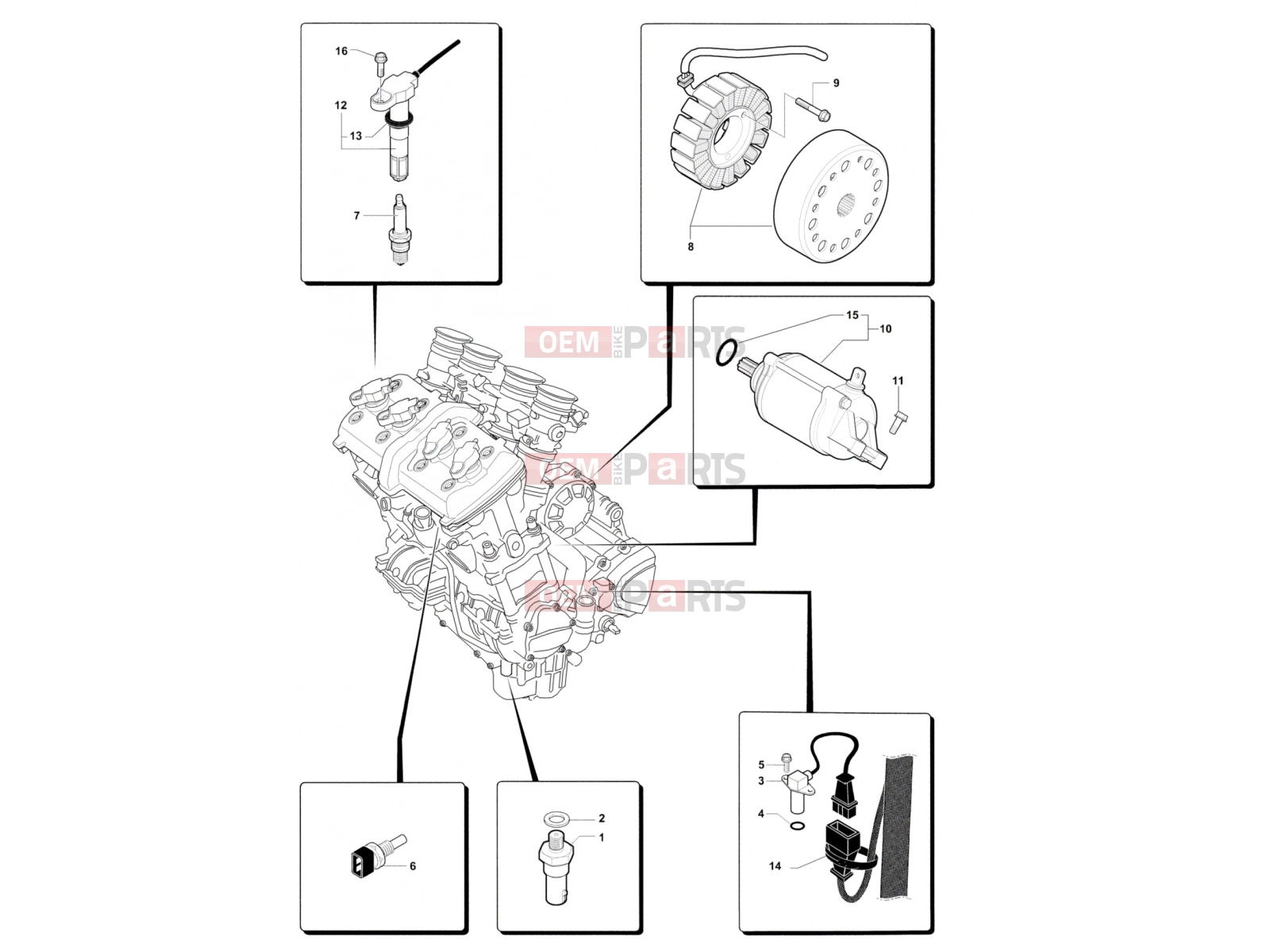 MV Agusta 2016 F4 RC Engine Electric System