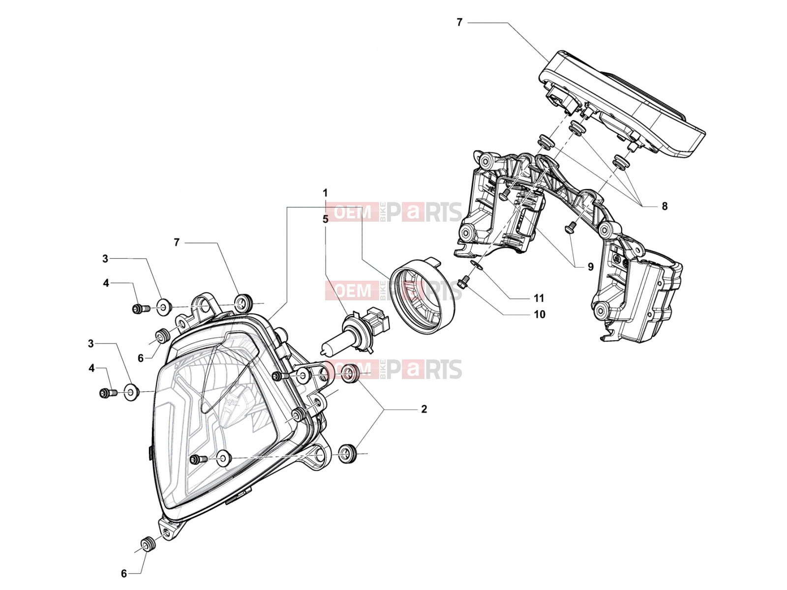 MV Agusta Rivale 800 Headlight - Dashboard