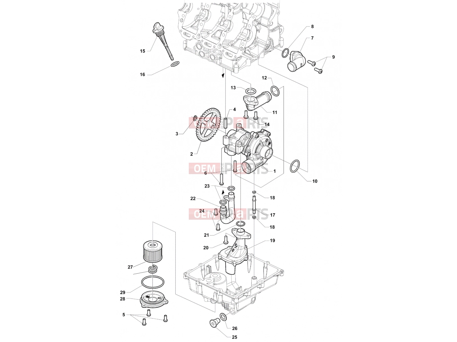 MV Agusta Rivale 800 Lubrication System