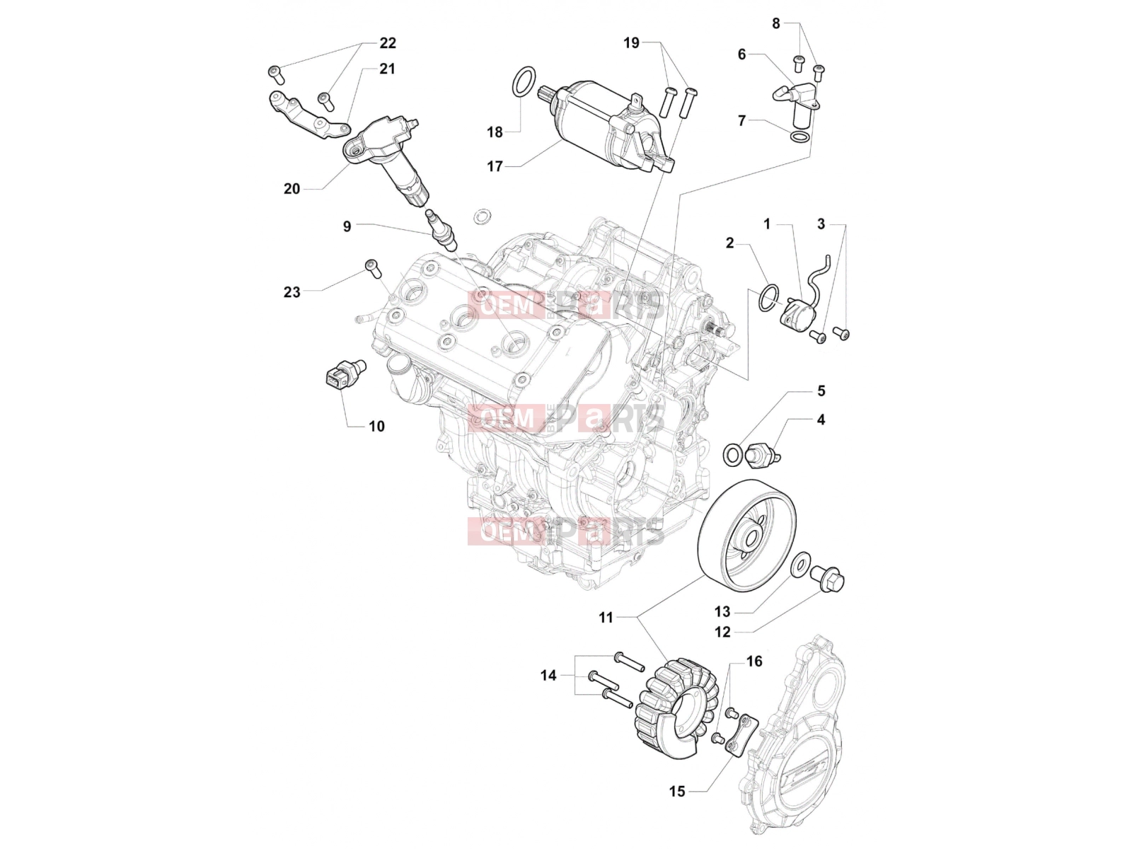 MV Agusta Rivale 800 Engine Electric System