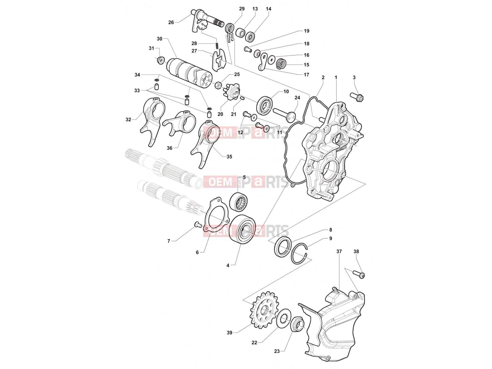 MV Agusta Stradale 800 Gear Selector Assembly
