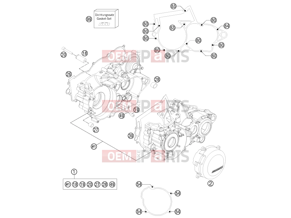 KTM 250 SX (6301L0) [EU] 2012 ENGINE CASE|Engine|30