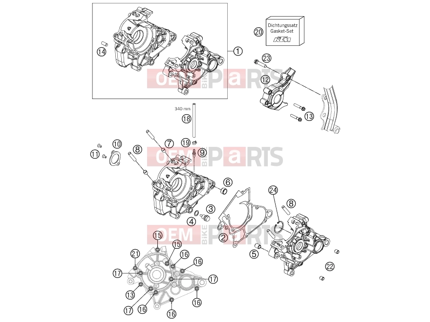 KTM 50 SX (6001L4) [EU] 2012 Engine » ENGINE CASE