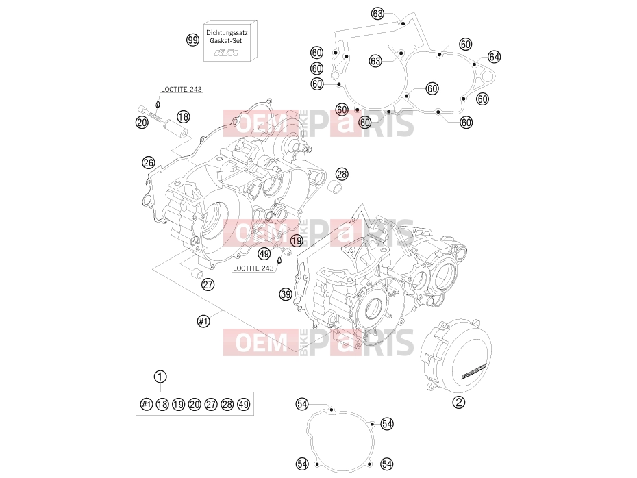 KTM 250 SX (6301K0) [EU] 2011 ENGINE CASE|Engine|30