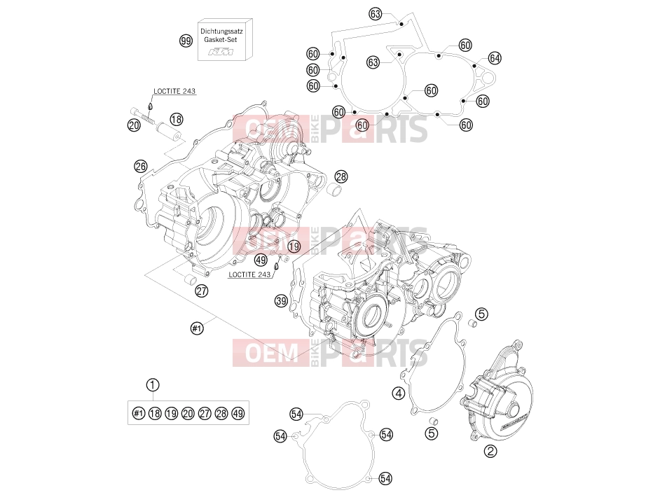 KTM 250 EXC (7303I0) [EU] 2009 ENGINE CASE|Engine|30