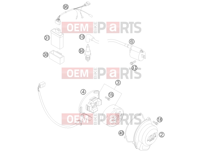 KTM 105 SX (6101I5) [US] 2009 IGNITION SYSTEM|Engine|39