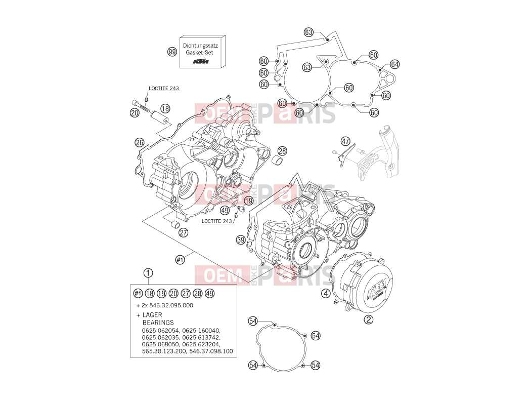 KTM 300 EXC (7403G0) [EU] 2007 ENGINE CASE|Engine|30
