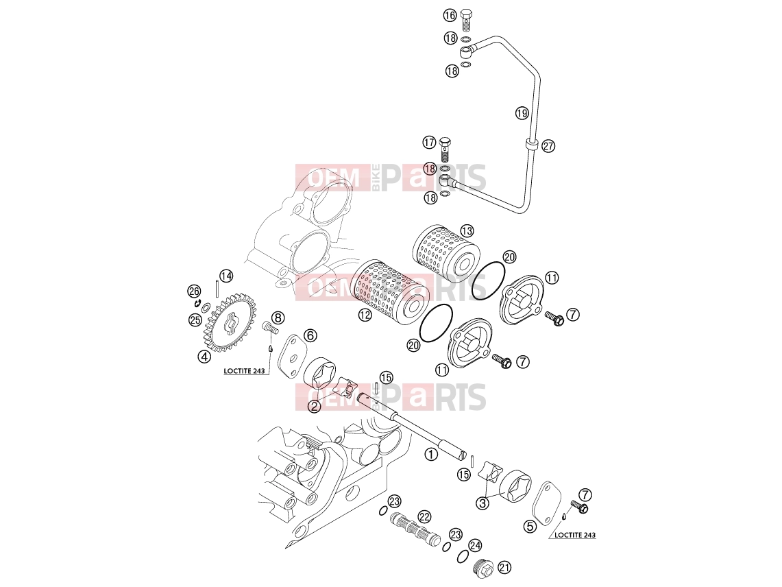 KTM 525 SX RACING (8501D5) [EU] 2004 LUBRICATING SYSTEM|Engine|38