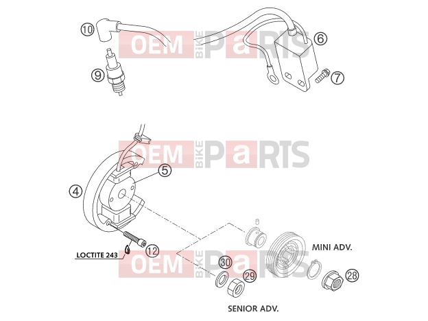 KTM 50 MINI ADVENTURE (6001D5) [EU] 2004 IGNITION SYSTEM|Engine|39