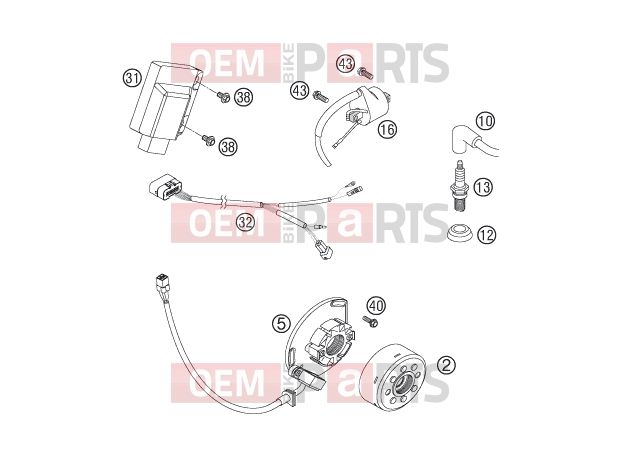 KTM 250 SX (6301F0) [EU] 2006 IGNITION SYSTEM|Engine|39
