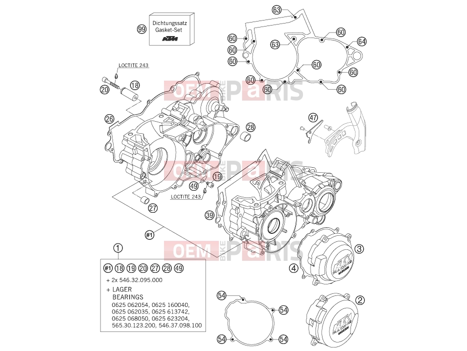 KTM 250 EXC (7375E3) [US] 2005 ENGINE CASE|Engine|30
