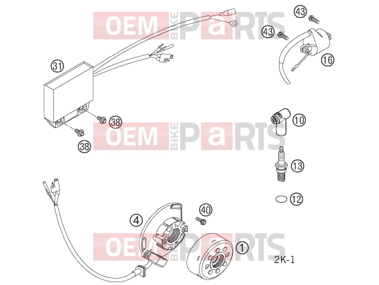 KTM 125 SX (6101E0) [EU] 2005 Engine » IGNITION SYSTEM