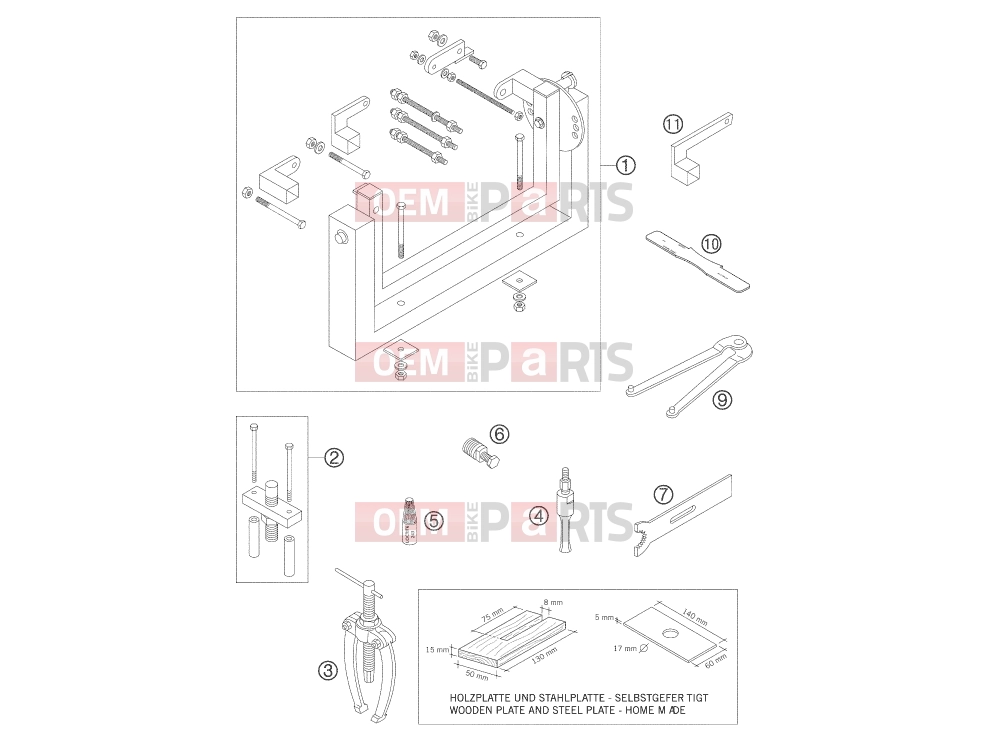 KTM 65 SX (600136) [EU] 2003 Engine » Special tools (engine)