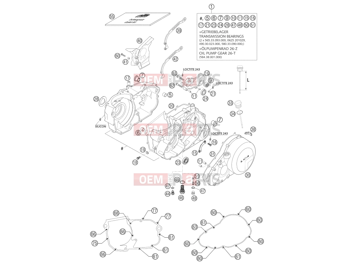 KTM 640 LC4-E ROT (970326) [EU] 2002 ENGINE CASE|Engine|30