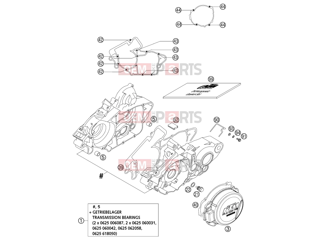 KTM 125 SX (610120) [EU] 2002 ENGINE CASE|Engine|30