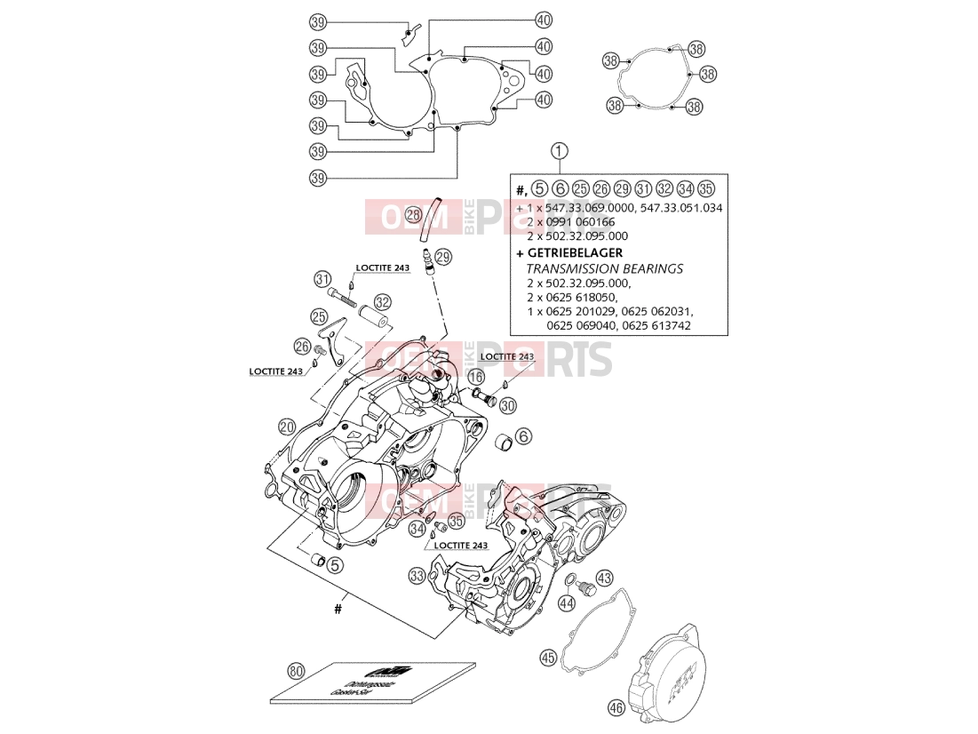 KTM 250 SX (630120) [EU] 2002 ENGINE CASE|Engine|30
