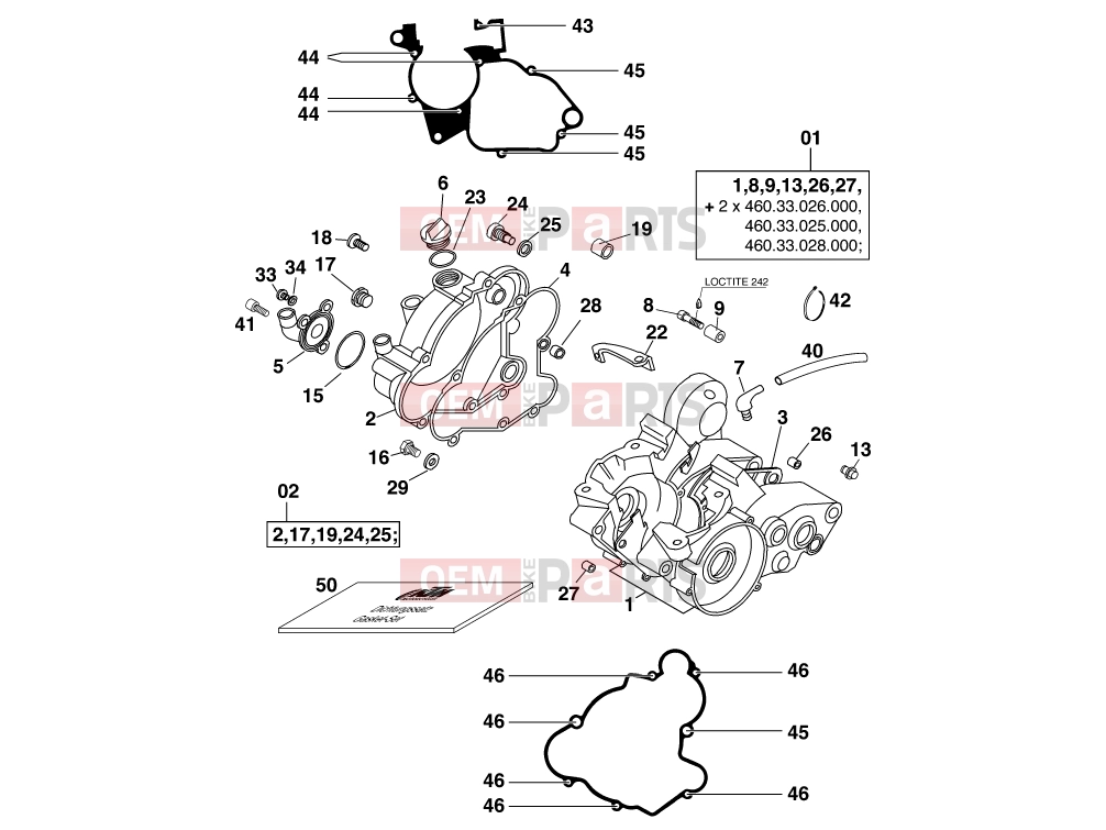 KTM 65 SX (600115) [EU] 2001 Engine » ENGINE CASE