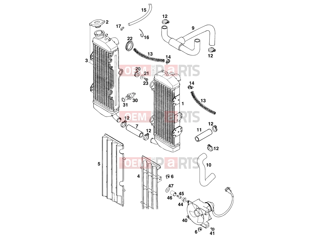 KTM 640 LC-E (976006) [AU] 2000 COOLING SYSTEM|Engine|35