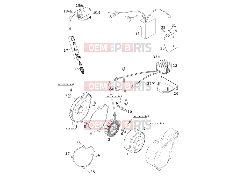KTM 640 LC4-E (972606) [EU] 2000 Engine » IGNITION SYSTEM