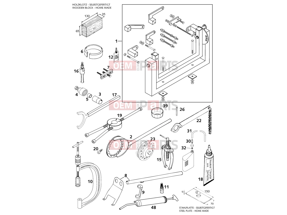 KTM 640 LC4-E (972206) [GB] 2000 Special tools (engine)|Engine|29