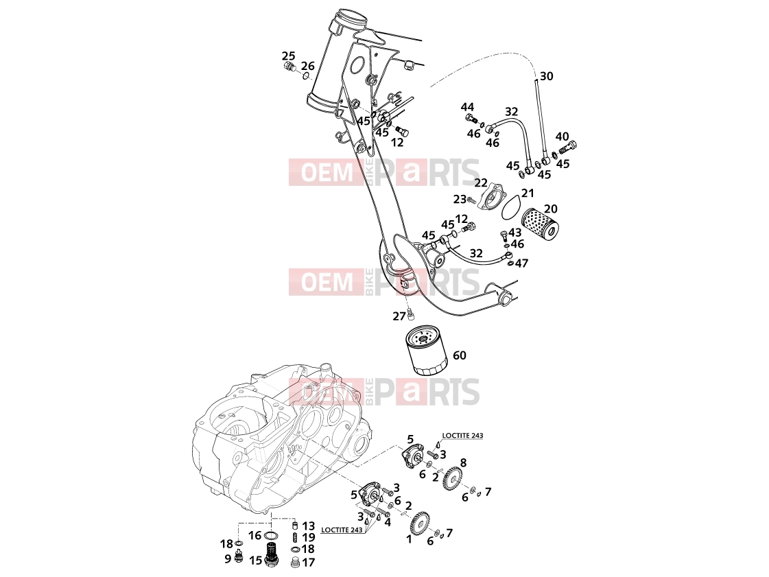 KTM 400 LC4-E (930306) [EU] 2000 LUBRICATING SYSTEM|Engine|38