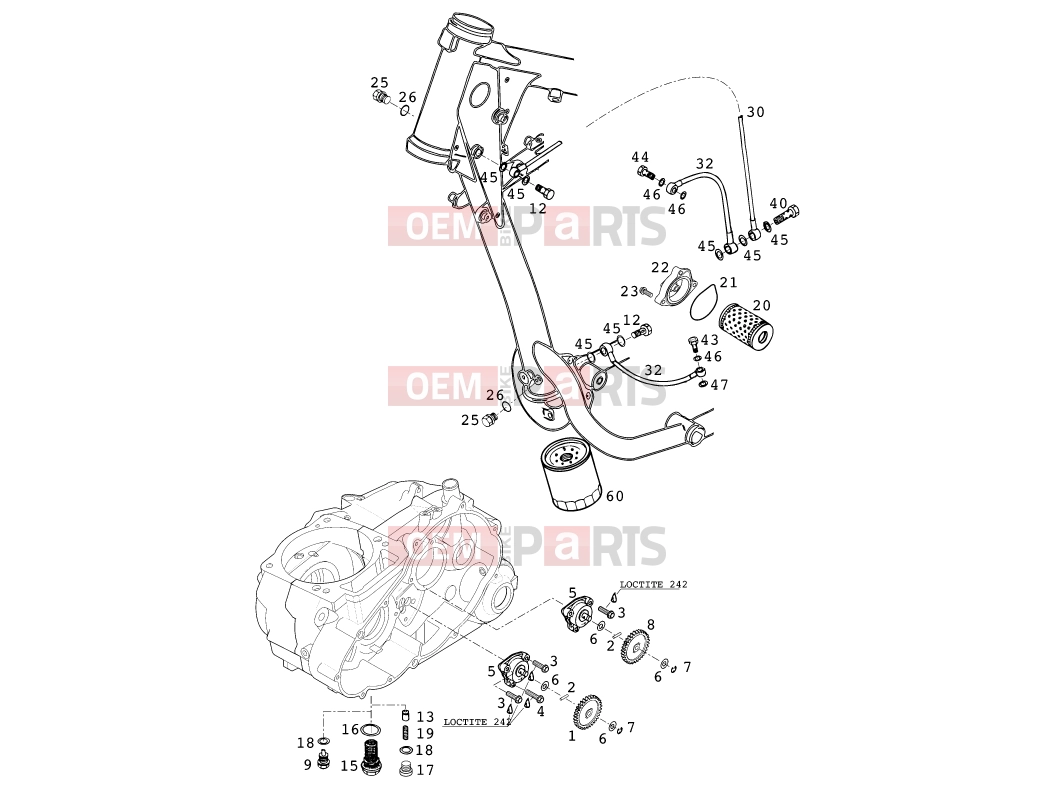 KTM 400 LC4-E (930306) [EU] 2000 LUBRICATING SYSTEM|Engine|38