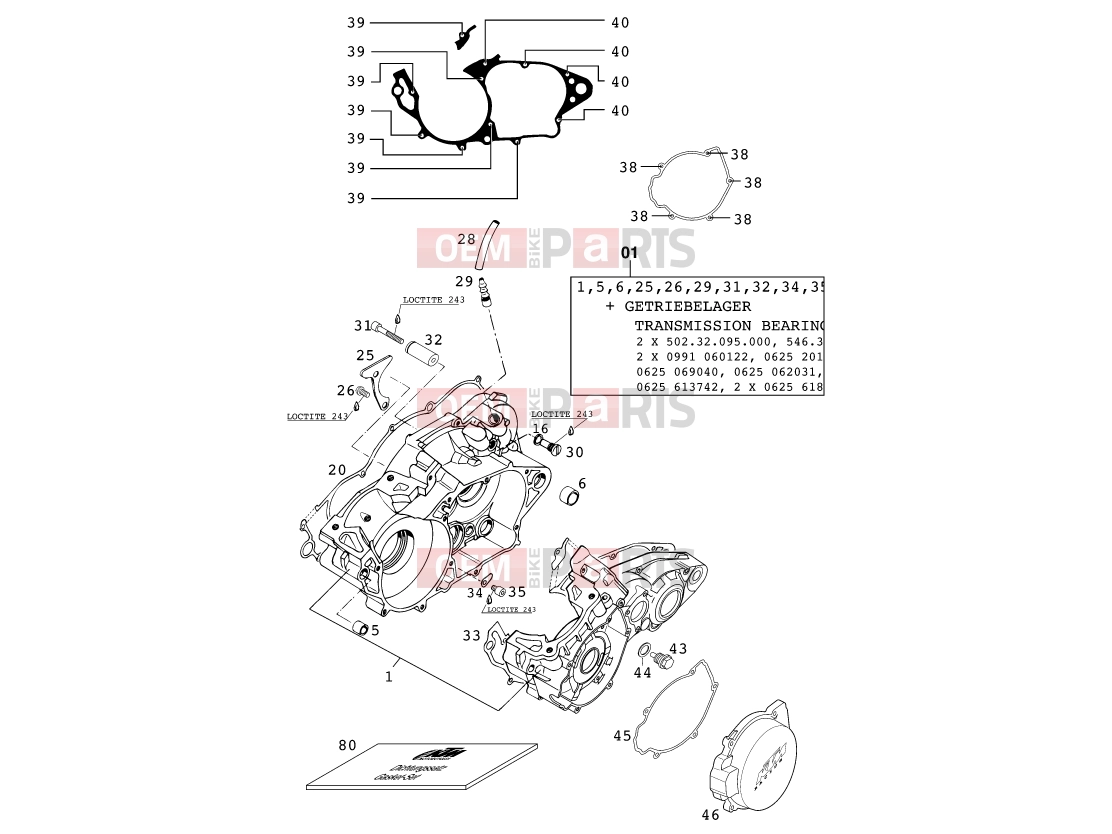 KTM 300 EXC (747503) [US] 2000 ENGINE CASE|Engine|30