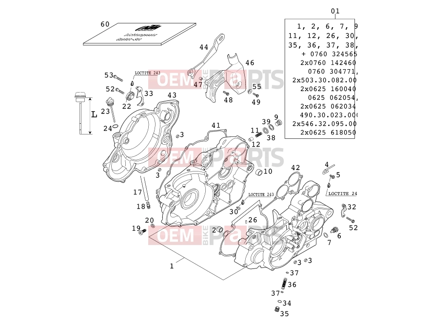 KTM 400 SX RACING (830205) [EU] 2000 ENGINE CASE|Engine|30