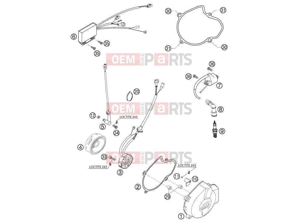 KTM 400 SX RACING (830205) [EU] 2000 IGNITION SYSTEM|Engine|39