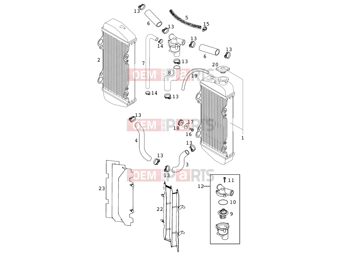 KTM 400 SX RACING (830105) [US] 2000 COOLING SYSTEM|Engine|35