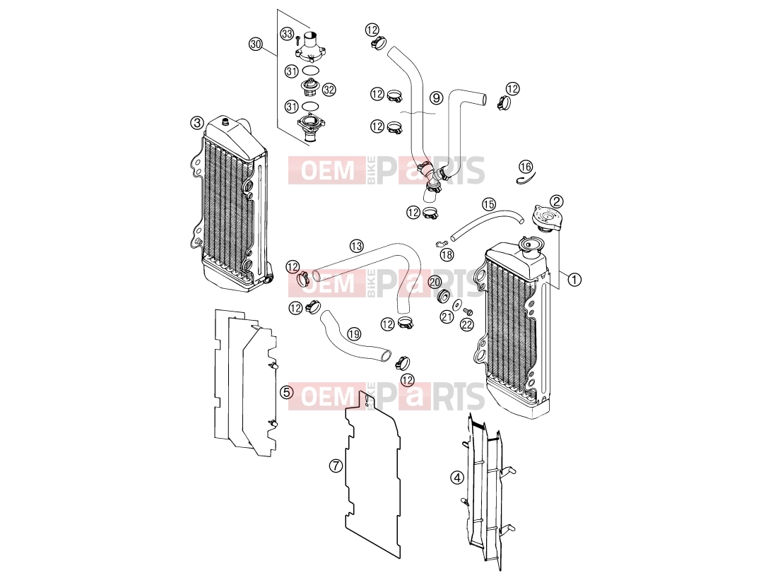 KTM 250 SX (630200) [EU] 2000 COOLING SYSTEM|Engine|35