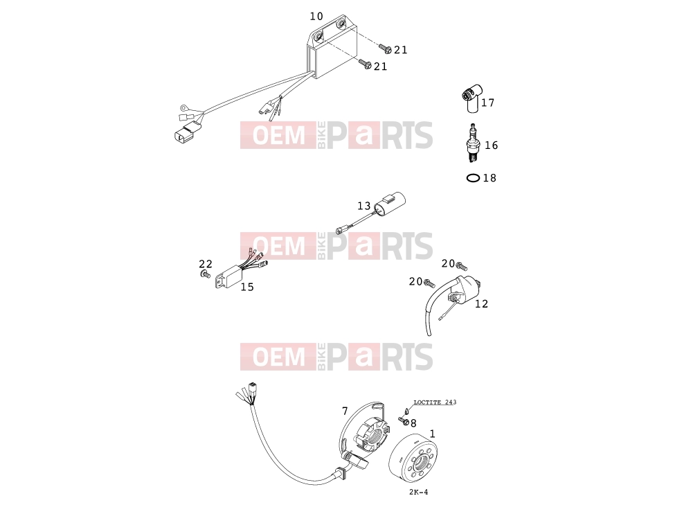 KTM 250 SX (630200) [EU] 2000 IGNITION SYSTEM|Engine|39