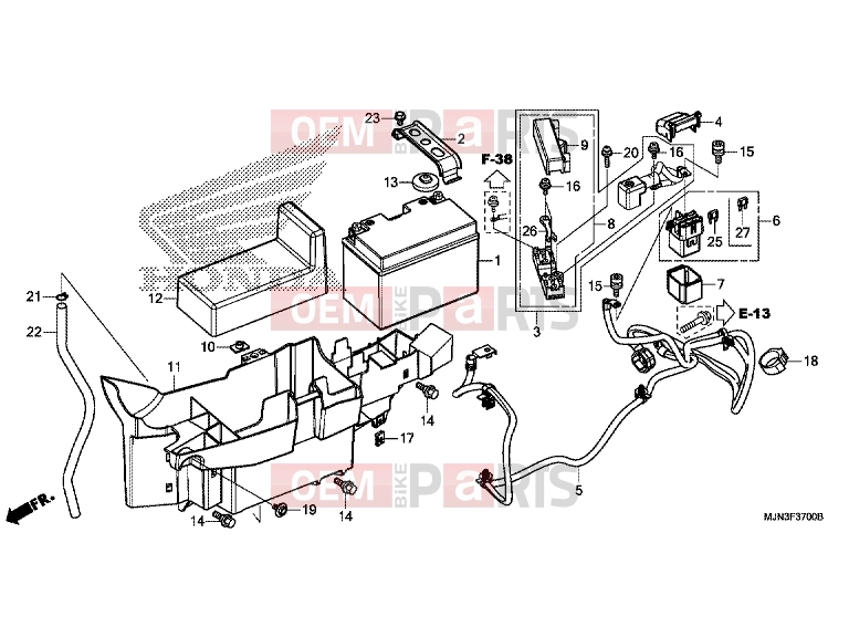 HONDA CTX1300A 2016 F-37 BATTERY