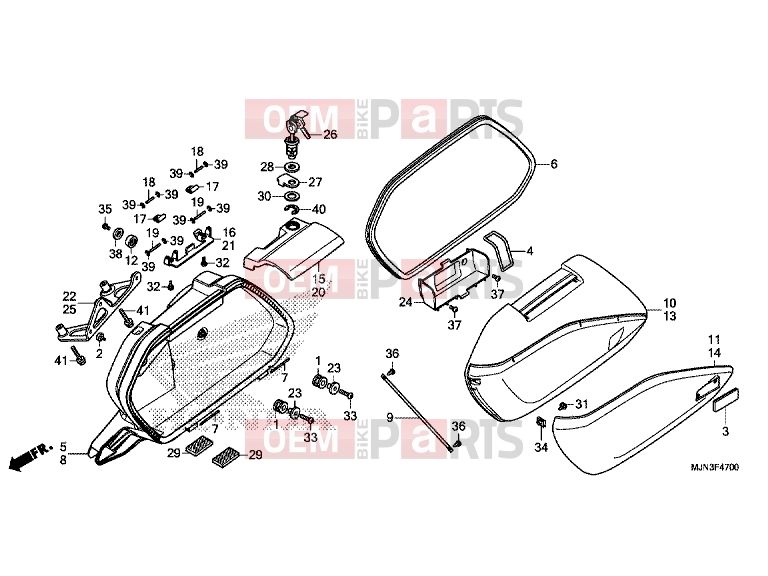 HONDA CTX1300A 2016 F-47 SADDLE BAG