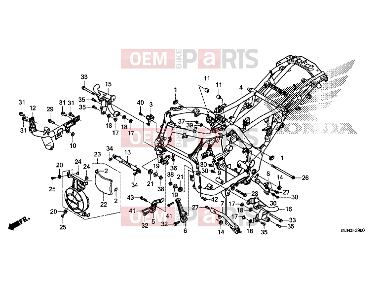 HONDA CTX1300A 2016 F-39 FRAME BODY