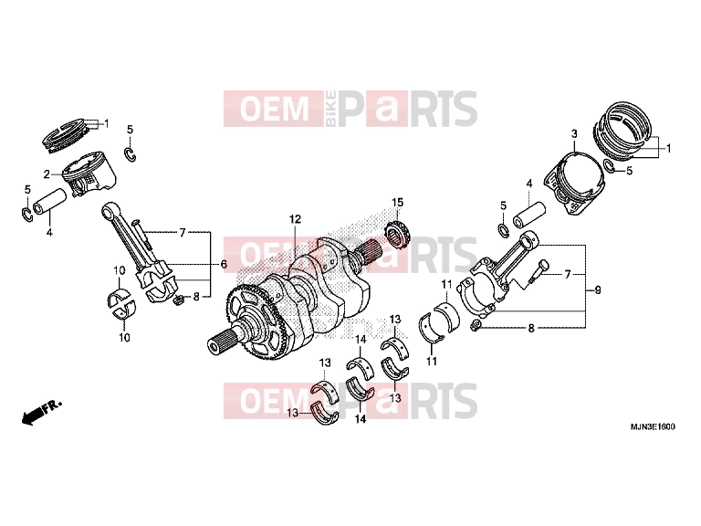 HONDA CTX1300A 2016 E-16 CRANKSHAFT / PISTON