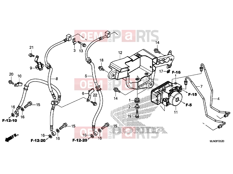 HONDA CTX1300A 2016 F-5-20 ABS MODULATOR / FRONT BRAKE HOSE (CTX1300A)