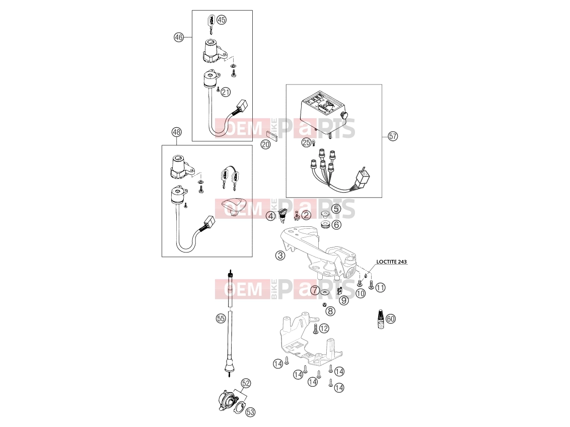 KTM 400 LS-E/ MIL 04 (9390D5) [EU] 2004 INSTRUMENTS / LOCK SYSTEM|Frame|14