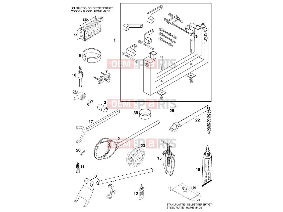KTM 620 EGS-E 11LT ORANGE (972778) [EU] 1997 Special tools (engine)|Engine|29