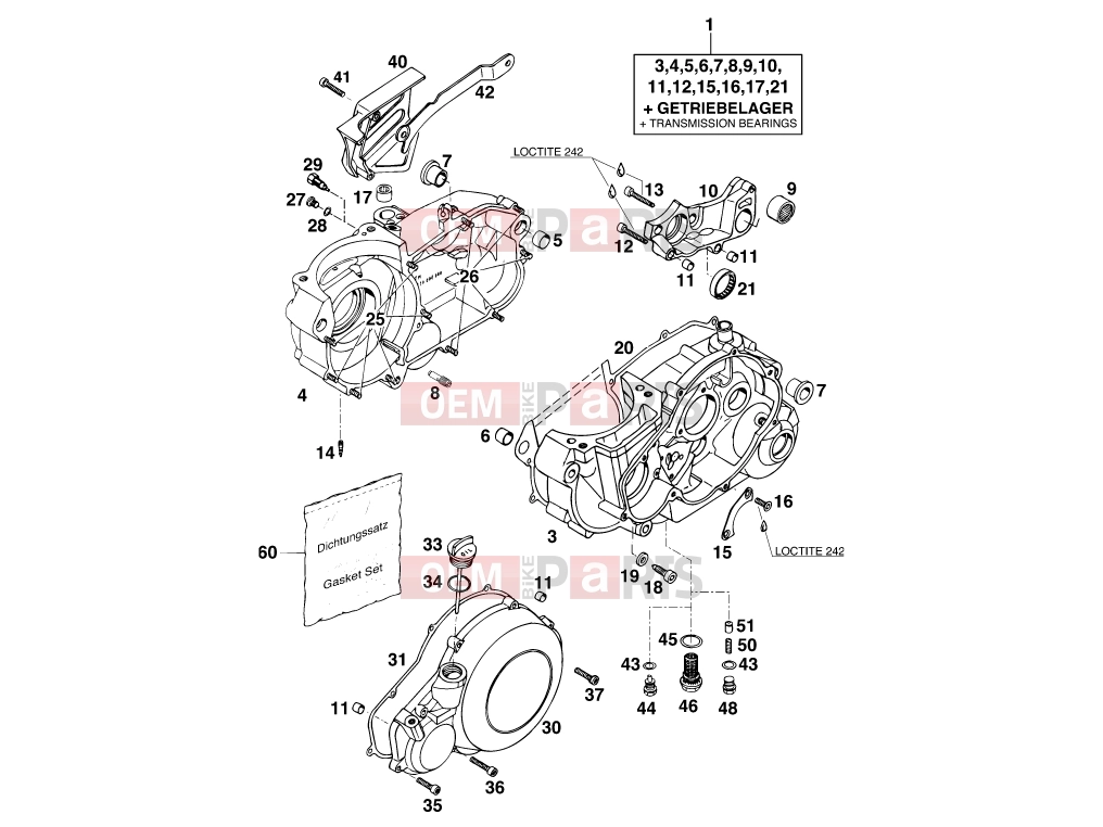 KTM 620 RXC-E (977555) [US] 1995 ENGINE CASE|Engine|30