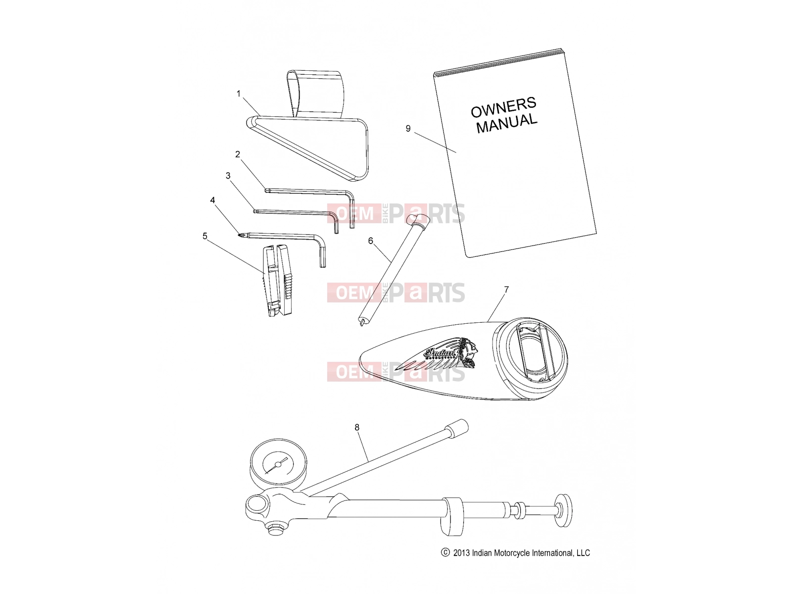 INDIAN 2018 SPRINGFIELD ALL OPTIONS (R04) (N18THAAA) TOOLS » TOOLS, TOOL KIT - ALL OPTIONS (200010)