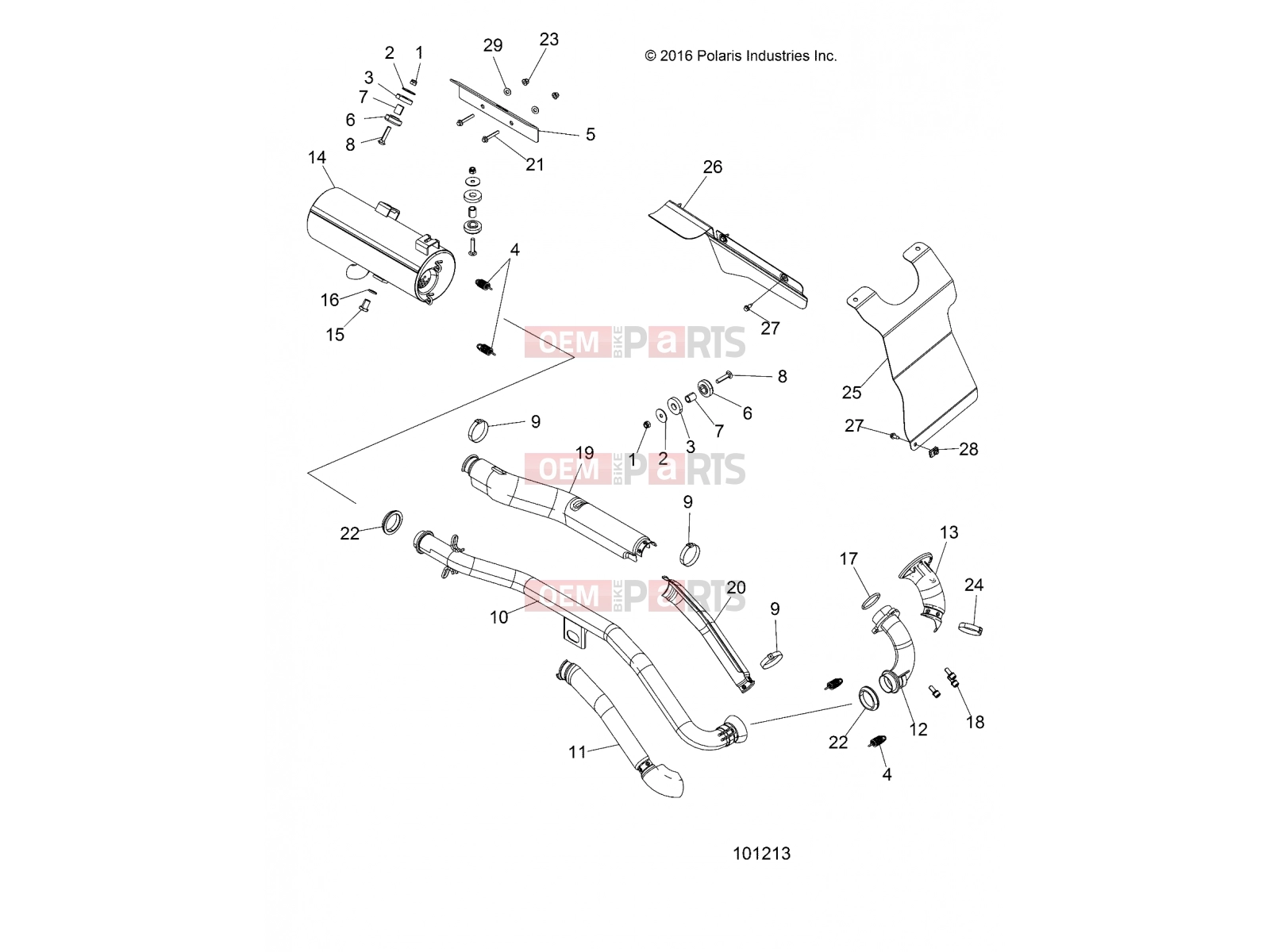 Polaris 2017 ATV SPORTSMAN 570 TRACTOR (R07) - A17SES57C1/C2/C7/CL/E1/E2/E7/EL/SET57C1/C2/E1/E2 ENGINE | ENGINE, EXHAUST - A17SES57C1/C2/C7/CL/E1/E2/E7/EL/SET57C1/C2/E1/E2