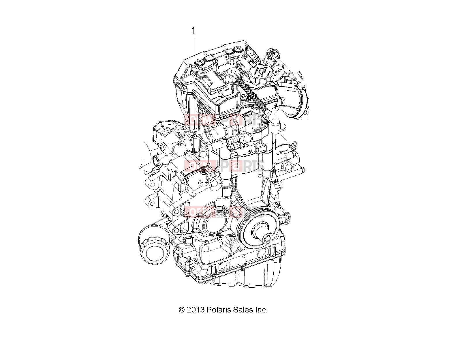 Polaris 2017 ATV SPORTSMAN 570 TRACTOR (R07) - A17SES57C1/C2/C7/CL/E1/E2/E7/EL/SET57C1/C2/E1/E2 ENGINE | ENGINE, LONG BLOCK - A17SES57C1/C2/C7/CL/E1/E2/E7/EL/SET57C1/C2/E1/E2