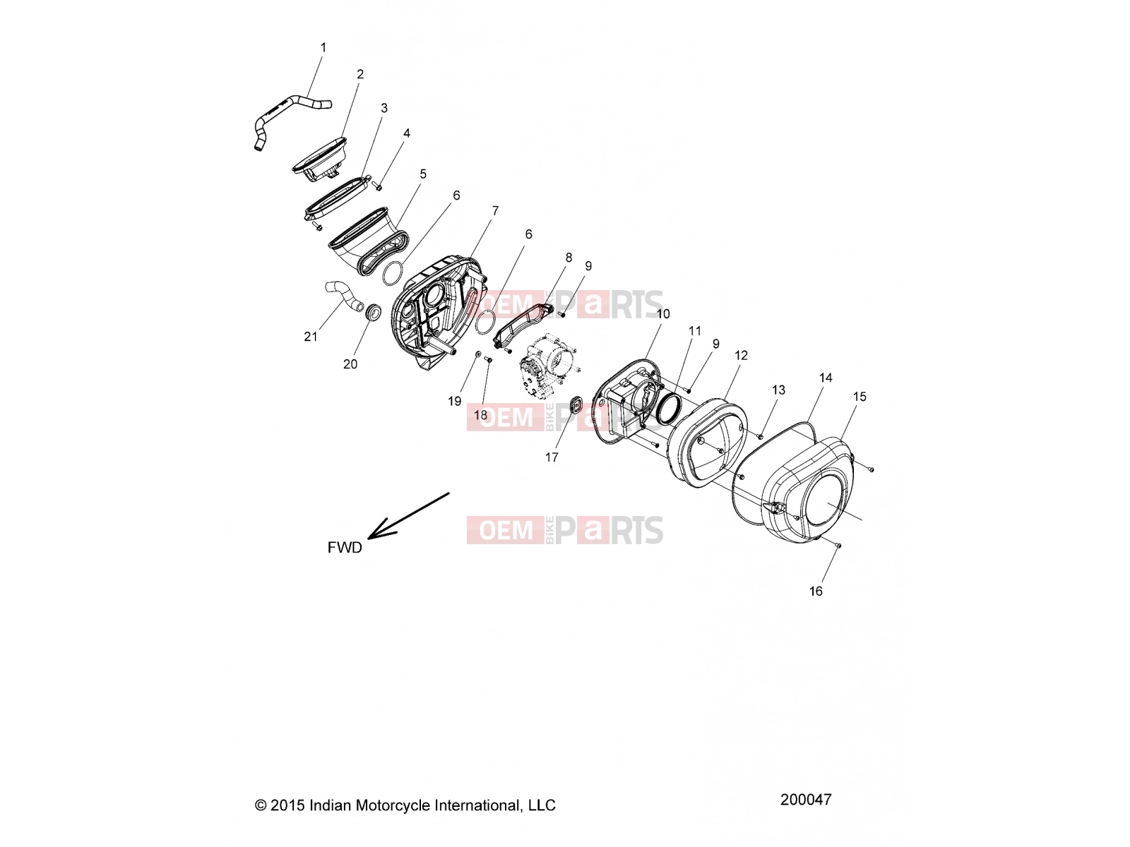 INDIAN 2016 SPRINGFIELD ALL OPTIONS (R05) (N16THAAA) ENGINE » ENGINE, AIR INTAKE SYSTEM - ALL OPTIONS (200047)