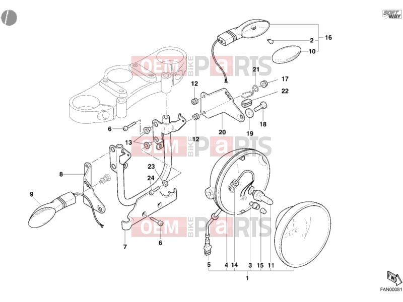 DUCATI 2006 Monster S4R HEADLIGHT » LIGHTING SYSTEM