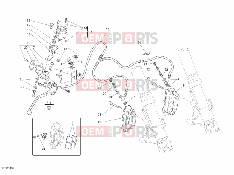 DUCATI 2006 Monster S4RS FRONT BRAKE SYSTEM » BRAKING SYSTEM